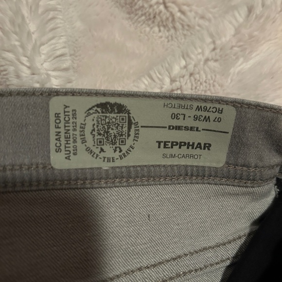 Designer Diesel men’s grey jeans, size 36, slightly worn! - Picture 5 of 8